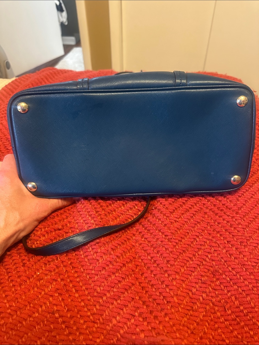 Coach Teal Blue Leather Dome Satchel with Removable Strap - Picture 13 of 15